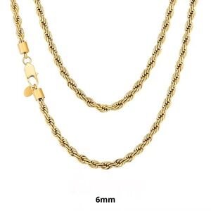 6mm Rope Chains Stainless Steel